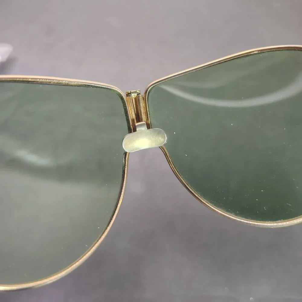 VINTAGE Aviator Sunglasses US Army Air Corp D-1 Green Glass Lens